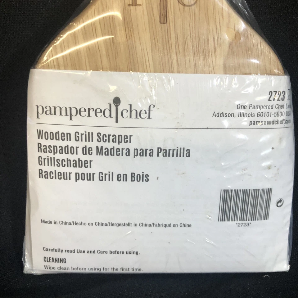 Brand New Pampered Chef 14" Wooden Grill Scraper Spatula 2723 Sealed @4 - Image 2 of 4