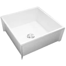 Proflo PFMB2424S White 24″ x 24″ Mop Service Sink With Drain