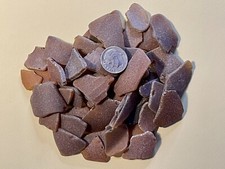 BR 7127 Genuine Surf Tumbled Sea Glass/Brown Frosted Beach Glass
