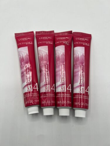L'Oreal Excellence Creme Caring Deep Conditioner Step 4 Lot of 4 Tubes - Picture 1 of 2
