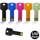 Wholesale 5/10/50/100pcs Metal Key Model Flash Drive 2GB 4GB 8GB 16GB 32GB 64GB