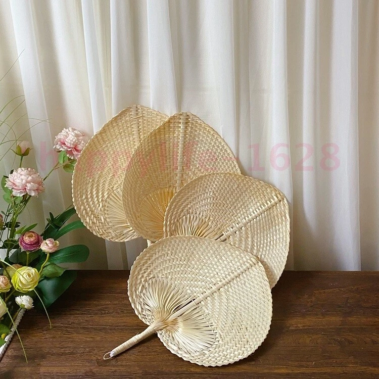 Вентилятор ручной работы из натурального бамбука плетеный вентилятор ручной работы летнее охлаждение рукоделие - Изображение 2 из 4