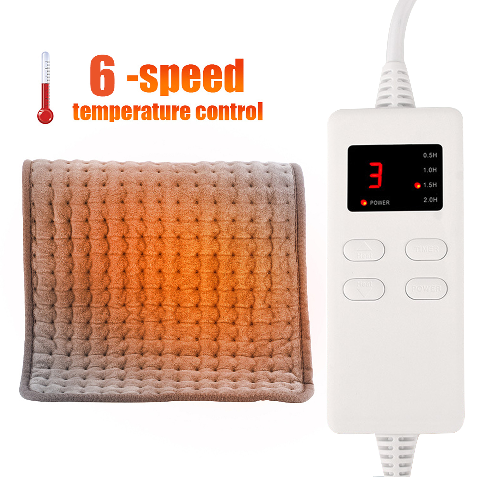 Electric Blanket Timing Setting Keep Warm Heating Pad Sleep Covering Us