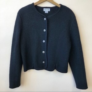 long black wool cardigan women's