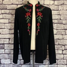 Notations Black Jacket W/ Decorative Stitching