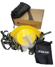 XGEAR Speed & Agility Training Set with TPE Ladder Resistance Parachute 12 Discs