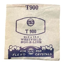 Germanow-Simon Mach (GS) T900 Watch Crystal 23.0x14.2 NOS Part Flexo Westfield