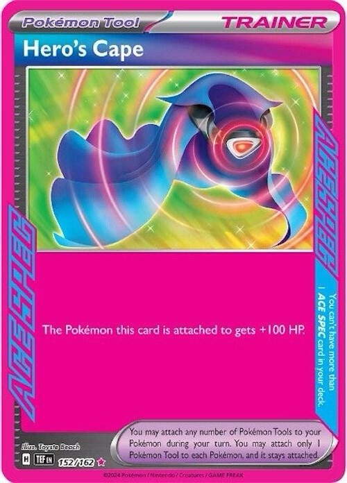 Hero's Cape 152/162 Ace Spec Temporal Forces Pokemon NM/M