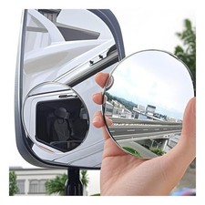 2Pcs Large Stick-on Blind Spot Car Mirror, 3.75 Inch Non-Adjustable Big Round