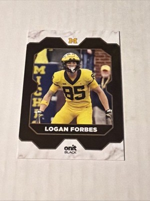 2025 ONIT Black Michigan Wolverines Football Card LOGAN FORBES