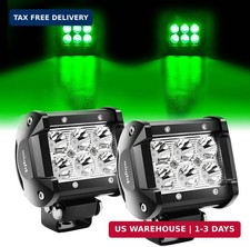 Nilight 4 inch Led Light Pod Green Spot Driving Fog Lights 2PCS 18W Off Road Fis