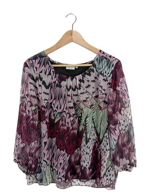 BEXLEYS Blouse à enfiler Dames Blouse T EU 44 rouge-rose-vert style décontracté - Photo 1/4