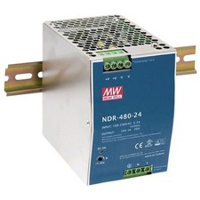 MEAN WELL Industrial DIN Rail Power Supply 24 Volt 20 Amp 480 Watt NDR-480-24