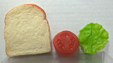 Pretend Play Food Realistic MTC Bread with Lettuce Tomato Vintage Lot