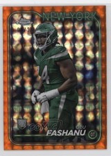 2024 Chrome Rookies Orange Geometric Refractor 7/25 Olumuyiwa Fashanu Olu 1b50