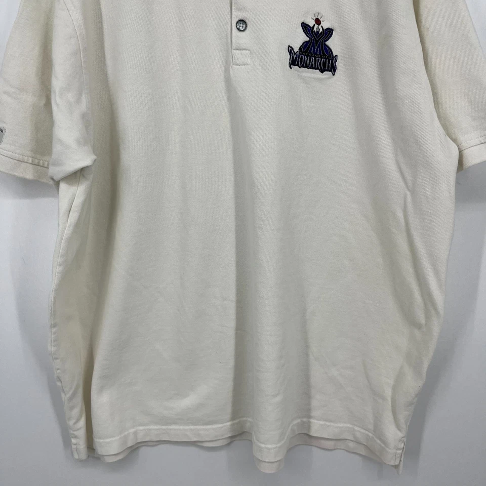 Sacramento Monarchs WNBA Basketball Polo Shirt Men's Size 2XL White Antigua - Image 3 of 4