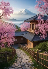 Digital Image Picture Photo Wallpaper Background Desktop AI Art  tranquil Japan