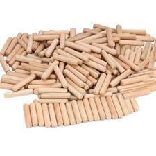 1000 PCS 6mm x 1 1/2'’ Wooden Dowel Pins, Straight Dowel Rods Made of Hard Wo...