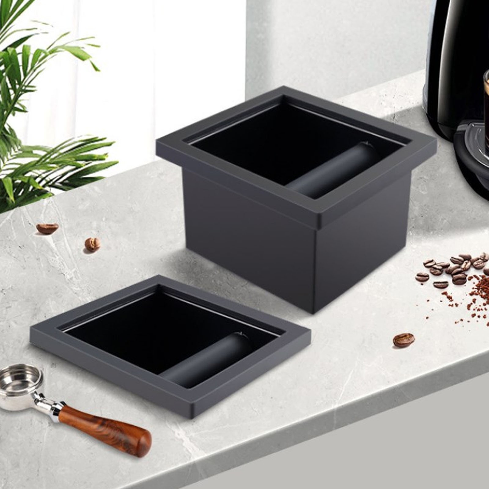 Premium Stainless Steel Bottomless Coffee Knock Box For Home Kitchen Trending