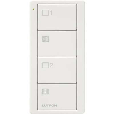 Lutron Pico Control- 4-Button Raise/Lower Shade Remote With Shade PJ2-4B-GWH-S21