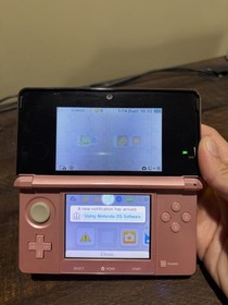 Japanese Nintendo 3DS System Pink Working Us Seller W/Charger Region Free A93