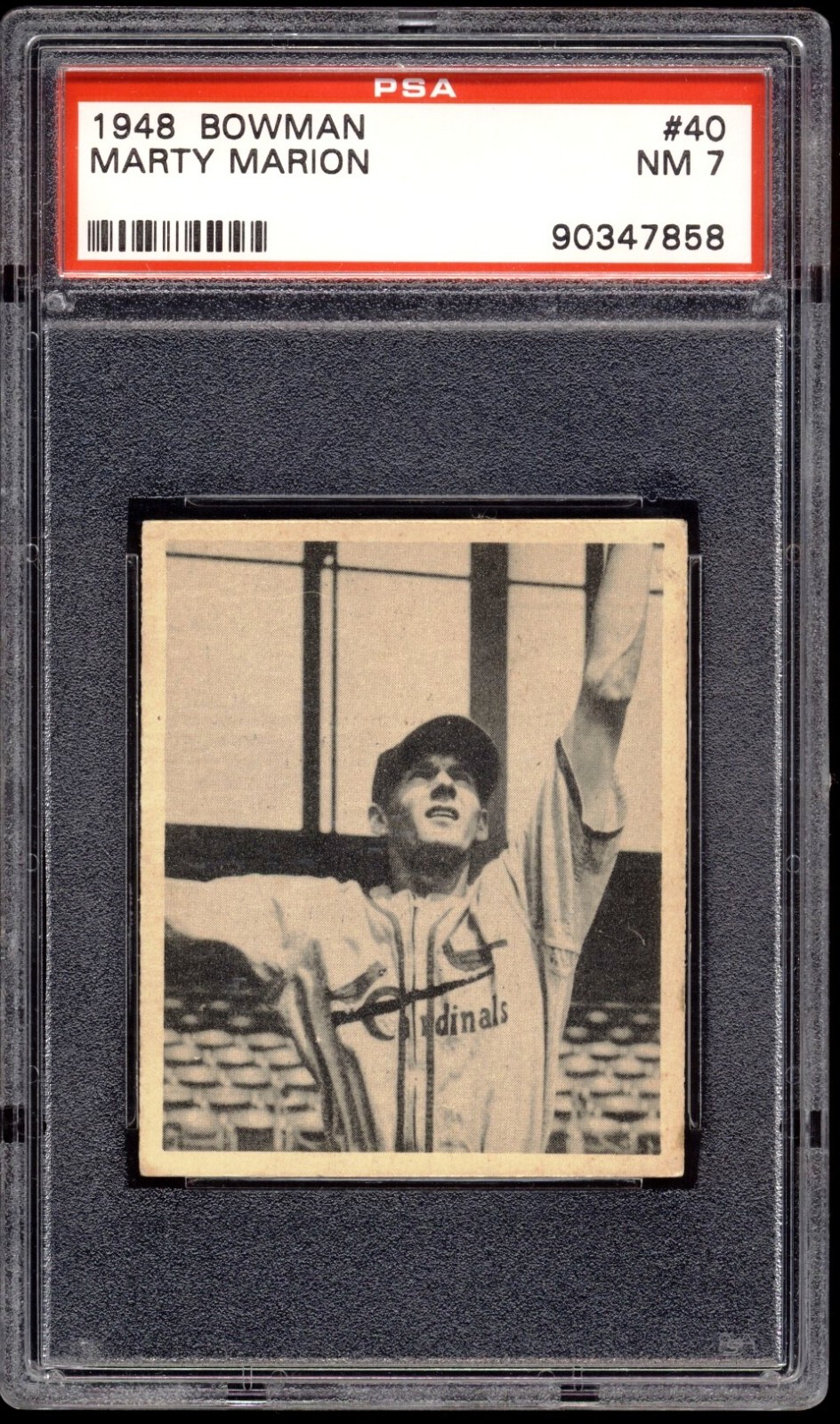 1948 Bowman #40 Marty Marion RC -- PSA 7 -- CARDINALS rookie centered