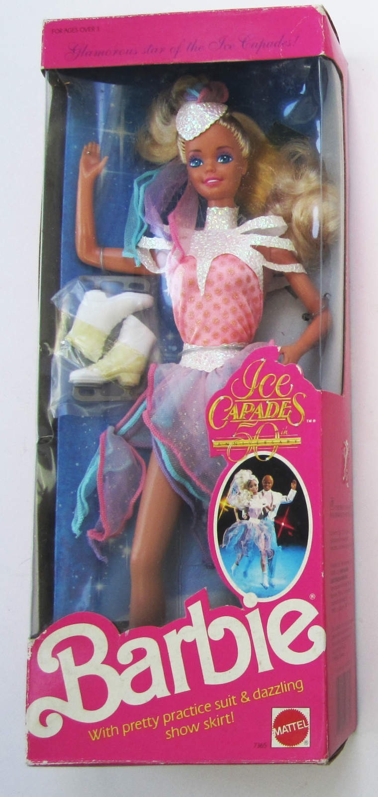 Ice Capades Barbie 1989 Vintage #7365 Mattel Skater Doll NEW