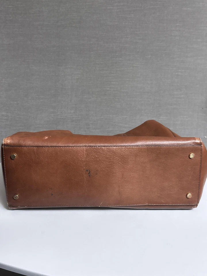 Banana Republic Tote Bag Brown Leather Shoulder Large Purse Satchel Shopper - Image 4 of 4