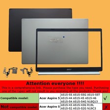 New For Acer Aspire A515-44 A515-45 -46 -54 -55 G T Back Cover / Bezel / Hinge