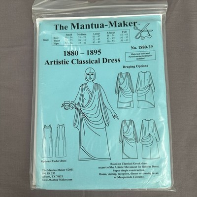 Mantua Maker 1880-1895 Artistic Classical Dress Pattern Multi-Size Uncut
