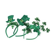 3 PCS St Patricks Day Girls Headband Patrick's Shamrock Headbands