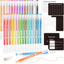 30 Colors Cute Journal Pens 0.6mm Fine Point Colored Gel Pens for Black Paper Ad