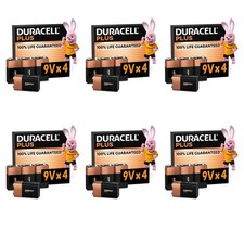 Duracell Plus 9V Alkaline Batteries 24 Pack MN1604 6LR61 Long Lasting Power Cell
