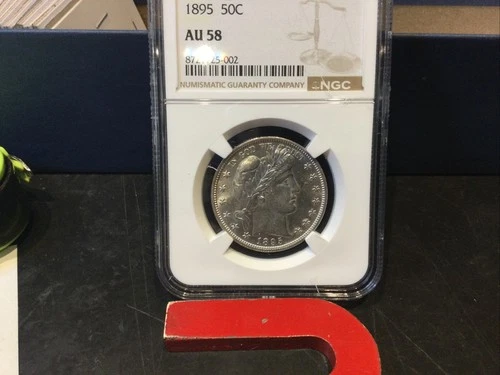 1895 Barber Half In AU 58 NGC Certified