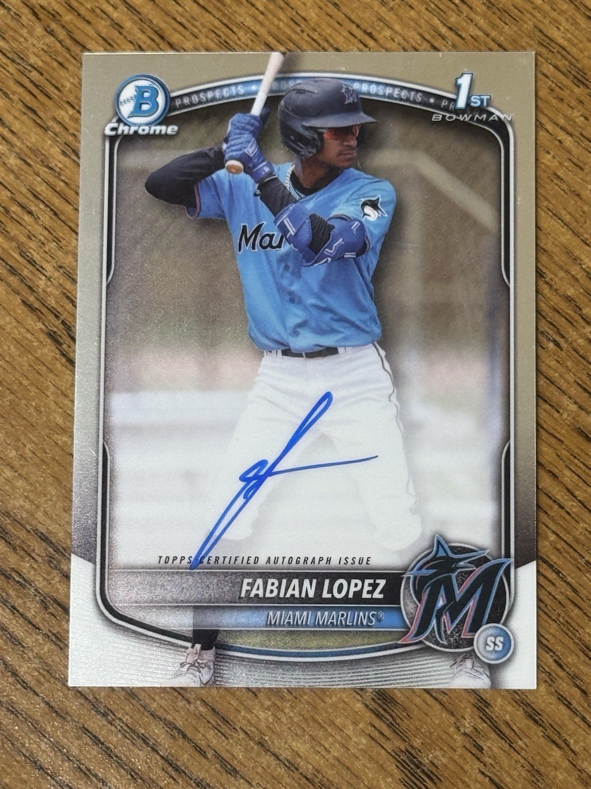 Fabian Lopez 2025 Bowman Chrome 1st Auto Autograph #CPA-FL -Marlins