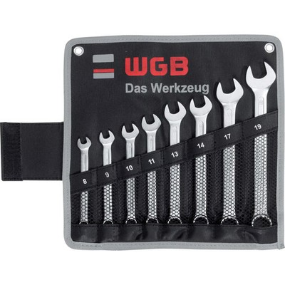 WGB Ring-Maulschlüsselsatz 230RT 8tlg Chrom-Vanadium Stahl 15° Kröpfung