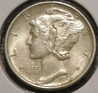 Silver Dime - Mercury - 1943 (Sharp & Original) [440]