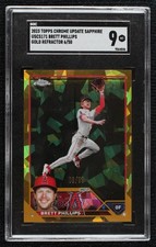 2023 Chrome Update Sapphire Edition Gold /50 Brett Phillips SGC 9 MINT 0jd0
