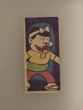 Vintage Japanese Menko Card Cartoon Man Mustache Bow Gun 30265 Automatic Pistol