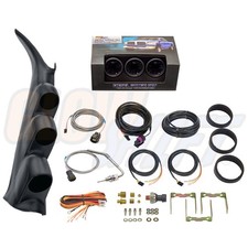 Glowshift Tinted Boostegtfuel Press Gauges Pod Fits 00-06 Silverado Duramax Glowshift Tinted Boostegtfuel Press Gauges Pod Fits 00-06 Silverado Duramax