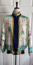 Vintage Jackets Galore Women's Zip Up Golf Lined Jacket Light Weight Korea