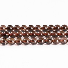 Pretty Natural 6/8/10/12mm Tea Crystal Gemstone Round Loose Beads 15in Strand