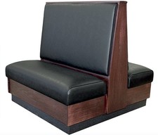 Atlanta Booth  Chair WBSS-D36100 46" Double Wood Platform Booth, Wood Back ...