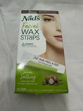 Nad's Facial Wax Strips - Hypoallergenic All Skin Types - Facial Hair Removal...