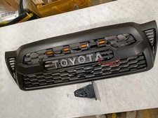 Front Grille For Tacoma 2005-2011 Bumper Mesh Grill Matte Black w/ 4 LED Lights