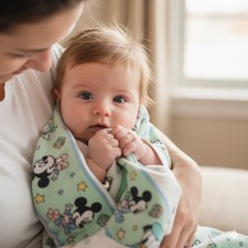 Vintage Dundee Disney Babies Mickey Minnie Donald Receiving Blanket Htf Baby