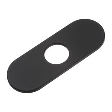 6 Inch Escutcheon Hole Cover Stainless Steel Deck Plate Faucet, Black