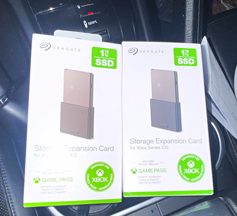 Seagate 1TB Storage Expansion Card for Xbox Series X|S Black 2-Pack w Game Pass