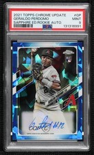2021 Chrome Update Sapphire Edition Rookie Geraldo Perdomo PSA 9 MINT Auto 11qd