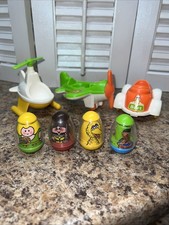 Hasbro Weeble Wobble Vehicles, Witch Weeble 1976 Bert  Ernie RARE VTG Lot Of 7